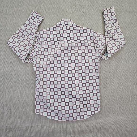 Roar Poplin Douce Button-Down Shirt Men's Size Small Long Sleeve Retro Geometric - Picture 15 of 16